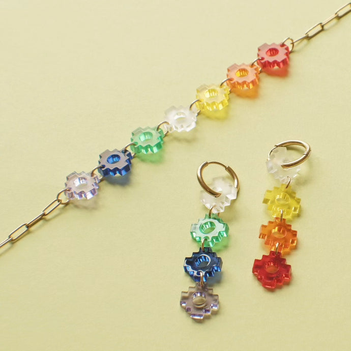 Collar + Aros Wiphala